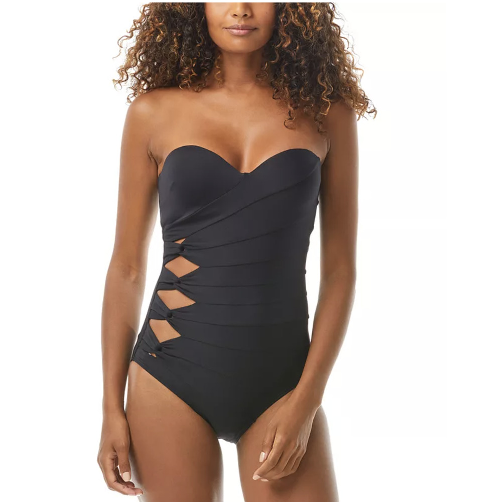CARMEN MARC VALVO Twist Bandeau Underwire One-Piece Swimsuit